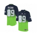 Nike Seattle Seahawks #89 Doug Baldwin Steel Blue-Green Men's Stitched NFL Elite Fadeaway Fashion Jersey