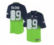 Nike Seattle Seahawks #89 Doug Baldwin Steel Blue-Green Men's Stitched NFL Elite Fadeaway Fashion Jersey