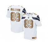 Nike Seattle Seahawks #89 Doug Baldwin White Men's Stitched NFL Elite Gold Jersey