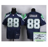 nike jerseys seattle seahawks #88 jimmy graham blue [Elite][signature]