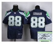 nike jerseys seattle seahawks #88 jimmy graham blue [Elite][signature]