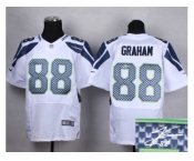 nike jerseys seattle seahawks #88 jimmy graham white [Elite][signature]