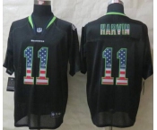 nike nfl jerseys seattle seahawks #11 harvin black[Elite USA flag fashion]