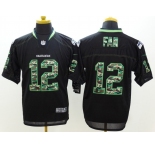 nike nfl jerseys seattle seahawks #12 fan Black[Elite Camo Fashion]