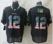 nike nfl jerseys seattle seahawks #12 fan black[Elite USA flag fashion]