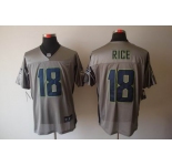 nike nfl jerseys seattle seahawks #18 sidney rice grey[Elite shadow]