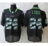 nike nfl jerseys seattle seahawks #24 marshawn lynch black[Elite united sideline]