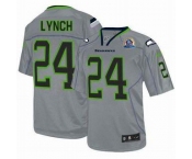 nike nfl jerseys seattle seahawks #24 marshawn lynch grey[Elite lights out 50th Patch]