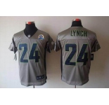 nike nfl jerseys seattle seahawks #24 marshawn lynch grey[Elite shadow 50th Patch]
