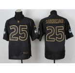 nike nfl jerseys seattle seahawks #25 sherman black[Elite gold lettering fashion]
