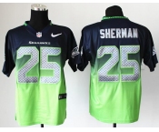 nike nfl jerseys seattle seahawks #25 sherman blue-green[Elite drift fashion][second version]