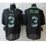 nike nfl jerseys seattle seahawks #3 wilson black[Elite united sideline]