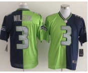 nike nfl jerseys seattle seahawks #3 wilson blue-green[Elite split]