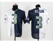 nike nfl jerseys seattle seahawks #3 wilson blue-white[Elite split]