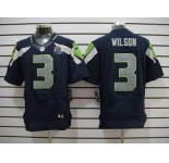 nike nfl jerseys seattle seahawks #3 wilson blue[Elite 50th Patch]