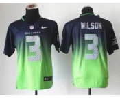 nike nfl jerseys seattle seahawks #3 wilson green-blue[Elite drift fashion][second version]