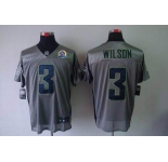 nike nfl jerseys seattle seahawks #3 wilson grey [Elite shadow 50th Patch]