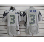 nike nfl jerseys seattle seahawks #3 wilson grey[Elite 50th Patch]