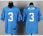 nike nfl jerseys seattle seahawks #3 wilson lt.blue[Elite]