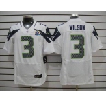nike nfl jerseys seattle seahawks #3 wilson white[Elite 50th Patch]