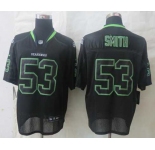 nike nfl jerseys seattle seahawks #53 smith black[Elite lights out]