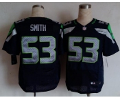 nike nfl jerseys seattle seahawks #53 smith blue[Elite]