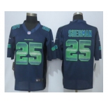 2015 new nike seattle seahawks #25 sherman navy blue strobe jerseys[limited]