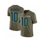 Men Nike Seattle Seahawks #10 Paul Richardson Limited Olive 2017 Salute to Service NFL Jersey