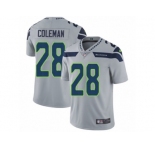 Men Nike Seattle Seahawks #28 Justin Coleman Grey Alternate Vapor Untouchable Limited Player NFL Jersey