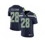 Men Nike Seattle Seahawks #28 Justin Coleman Navy Blue Team Color Vapor Untouchable Limited Player NFL Jersey