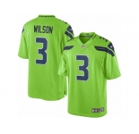 Men Nike Seattle Seahawks #3 Russell Wilson Limited Green Rush NFL Jerseys