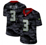 Men Nike Seattle Seahawks #3 Wilson 2020 Nike Camo Salute to Service Limited Jersey