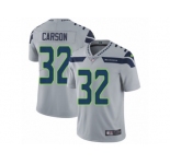Men Nike Seattle Seahawks #32 Chris Carson Grey Alternate Vapor Untouchable Limited Player NFL Jersey