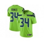 Men Nike Seattle Seahawks #34 Thomas Rawls Vapor Untouchable Limited Green NFL Jersey