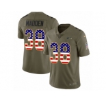 Men Nike Seattle Seahawks #38 Tre Madden Limited Olive USA Flag 2017 Salute to Service NFL Jersey