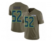 Men Nike Seattle Seahawks #52 Terence Garvin Limited Olive 2017 Salute to Service NFL Jersey