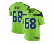 Men Nike Seattle Seahawks #68 Justin Britt Vapor Untouchable Limited Green NFL Jersey