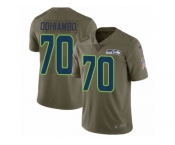 Men Nike Seattle Seahawks #70 Rees Odhiambo Limited Olive 2017 Salute to Service NFL Jersey