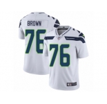 Men Nike Seattle Seahawks #76 Duane Brown White Vapor Untouchable Limited Player NFL Jersey