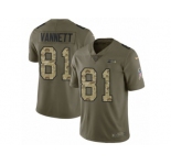 Men Nike Seattle Seahawks #81 Nick Vannett Limited Olive Camo 2017 Salute to Service NFL Jersey