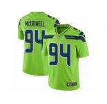 Men Nike Seattle Seahawks #94 Malik McDowell Vapor Untouchable Limited Green NFL Jersey