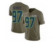 Men Nike Seattle Seahawks #97 Patrick Kerney Limited Olive 2017 Salute to Service NFL Jersey