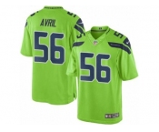 Men Seattle Seahawks #56 Cliff Avril Green Color Rush Limited Jersey