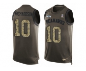 Men's Nike Seattle Seahawks #10 Paul Richardson Limited Green Salute to Service Tank Top NFL Jersey
