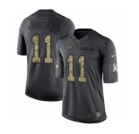 Men's Nike Seattle Seahawks #11 Sebastian Janikowski Limited Black 2016 Salute to Service NFL Jersey