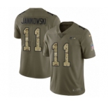 Men's Nike Seattle Seahawks #11 Sebastian Janikowski Limited Olive Camo 2017 Salute to Service NFL Jersey