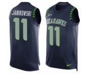 Men's Nike Seattle Seahawks #11 Sebastian Janikowski Limited Steel Blue Player Name & Number Tank Top NFL Jersey