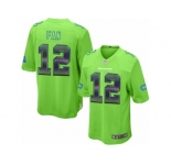 Men's Nike Seattle Seahawks 12th Fan Limited Green Strobe NFL Jersey