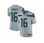 Men's Nike Seattle Seahawks #16 Tyler Lockett Vapor Untouchable Limited Grey Alternate NFL Jersey
