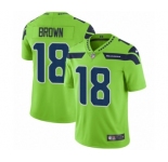 Men's Nike Seattle Seahawks #18 Jaron Brown Limited Green Rush Vapor Untouchable NFL Jersey